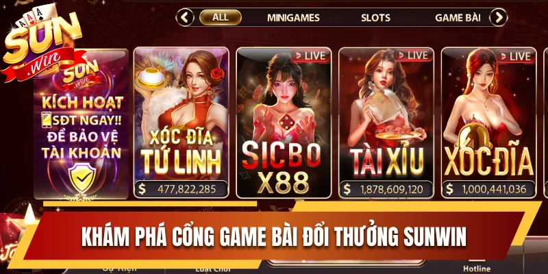 Khám phá cổng game bài đổi thưởng Sunwin